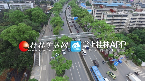 凯风路万福广场前的过街天桥。