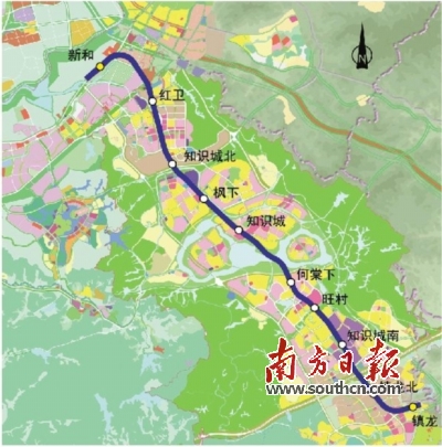 广州地铁十四号线知识城支线工程车站名初定|