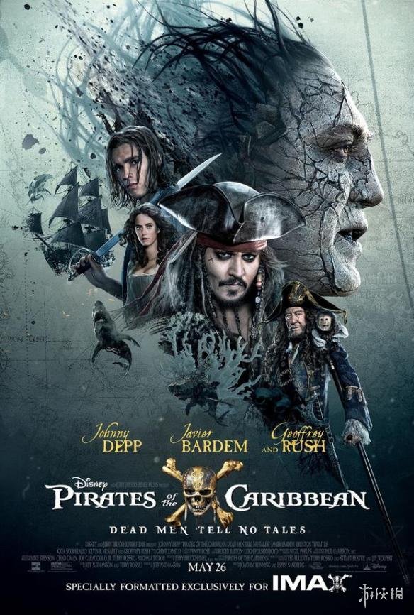 《加勒比海盗5》曝IMAX海报 杰克船长打响终