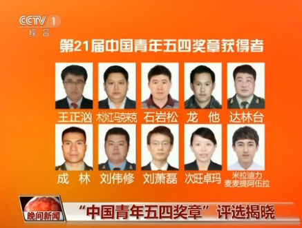 迎五四青年节 第21届中国青年五四奖章评选