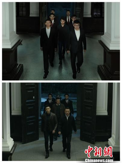 《人民的名义》原版“再现”，南京东南大学学子设计别样“毕业照” 。　曲钢 摄