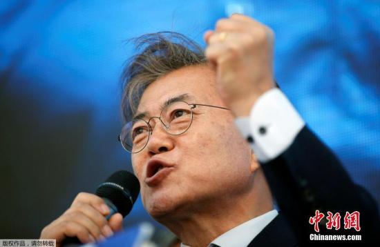 资料图:韩国共同民主党候选人文在寅。