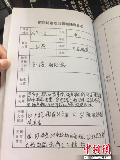 刘燕的河长日记 莲都区治水办提供