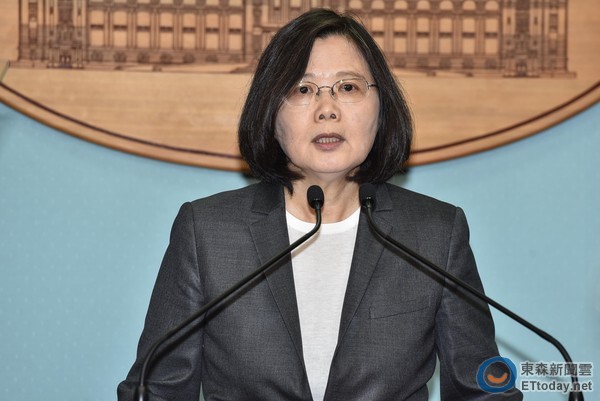  蔡英文。（图片来源：台湾“东森新闻云”）