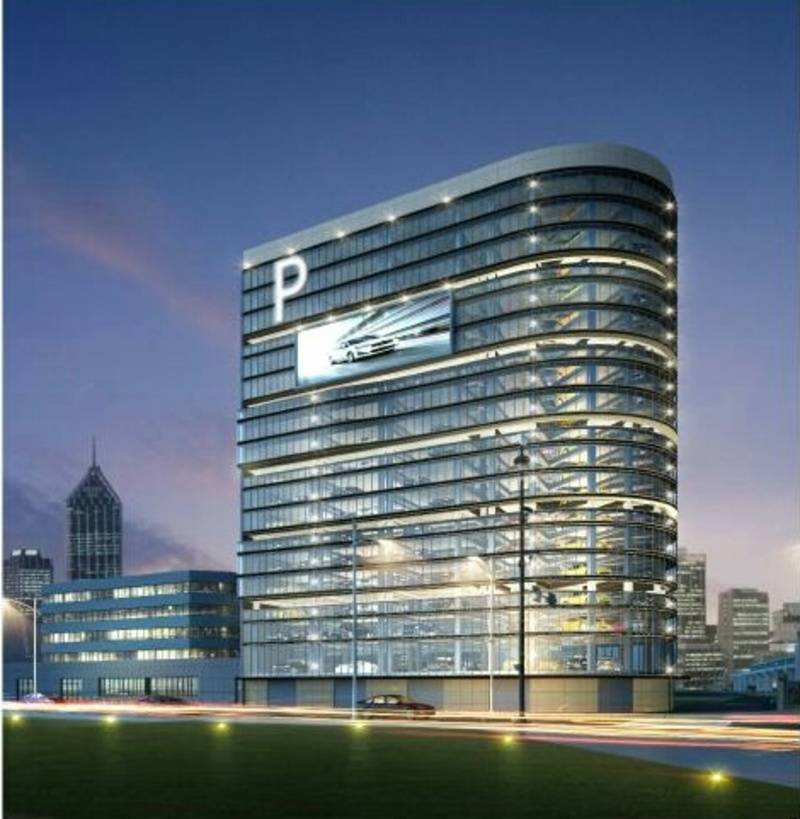 重庆九龙坡动物园洋气的自动取车停车楼