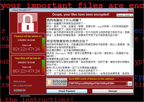 资料图：被勒索病毒攻击后电脑弹出的窗口。腾讯反病毒实验室供图