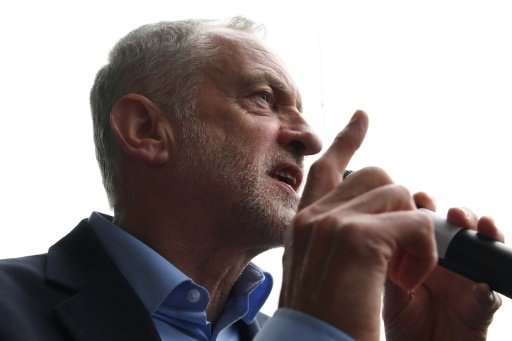 （法新社图）英国工党领导人杰里米•科尔宾