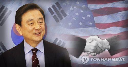 图为韩国政府派往美国的特使洪锡炫。来源：韩联社。