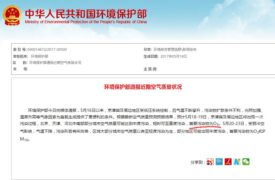 ▲图片来源:环保部官网