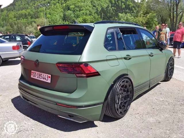 线条很硬 颜色很绿,大众新途观低趴姿态真是不务正业!