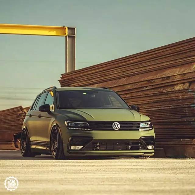 线条很硬 颜色很绿,大众新途观低趴姿态真是不务正业!