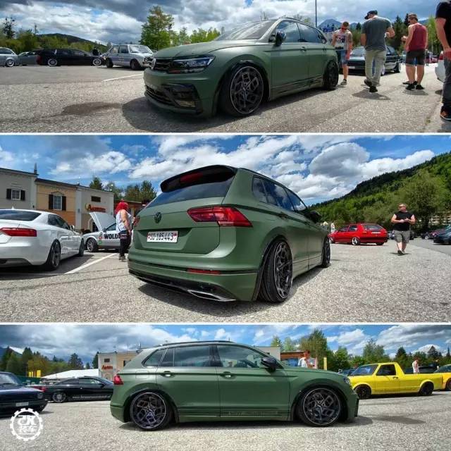 线条很硬 颜色很绿,大众新途观低趴姿态真是不务正业!