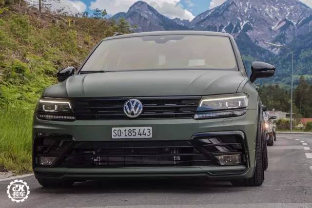 线条很硬 颜色很绿,大众新途观低趴姿态真是不务正业!