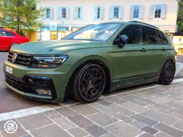 线条很硬 颜色很绿,大众新途观低趴姿态真是不务正业!