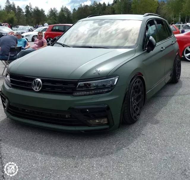 线条很硬 颜色很绿,大众新途观低趴姿态真是不务正业!