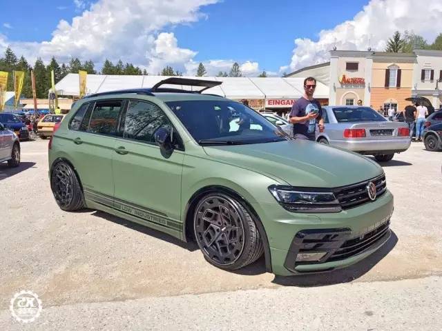 线条很硬 颜色很绿,大众新途观低趴姿态真是不务正业!