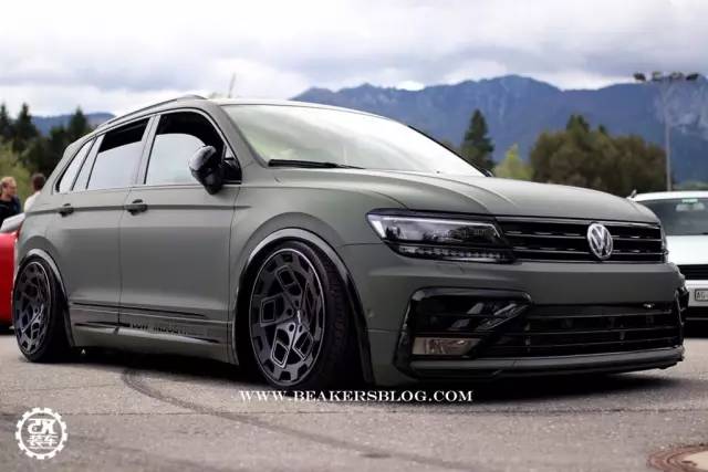 线条很硬 颜色很绿,大众新途观低趴姿态真是不务正业!