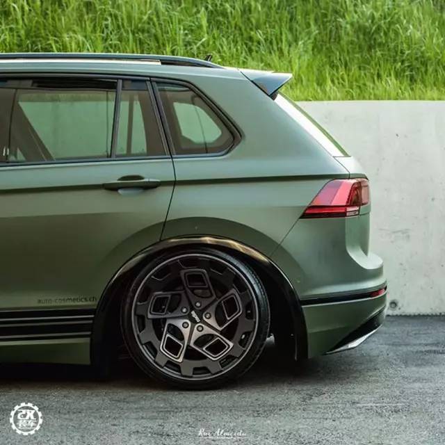 线条很硬 颜色很绿,大众新途观低趴姿态真是不务正业!