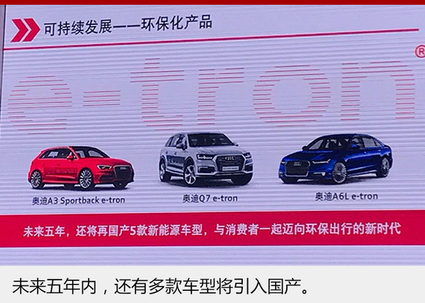 奥迪将完善旗下产品阵容 涵盖多个级别
