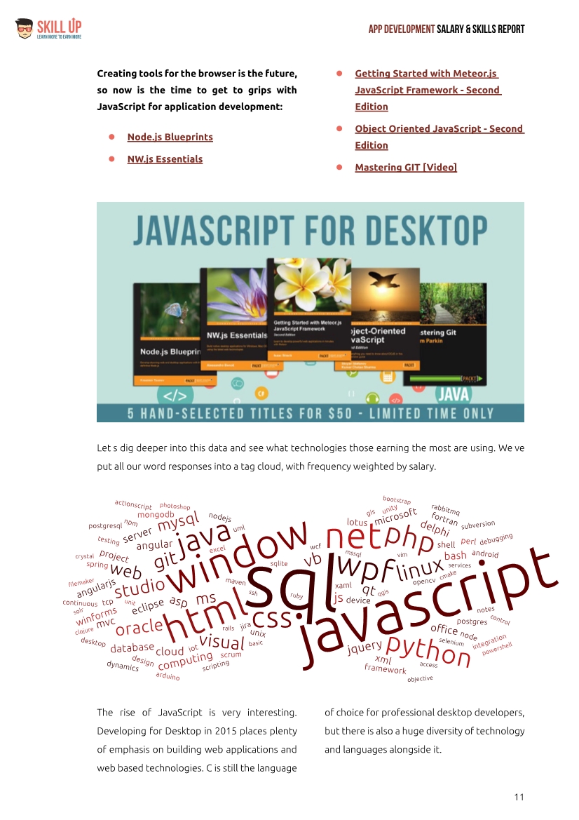 PACKT:2016年移动应用开发者薪资和技能报告
