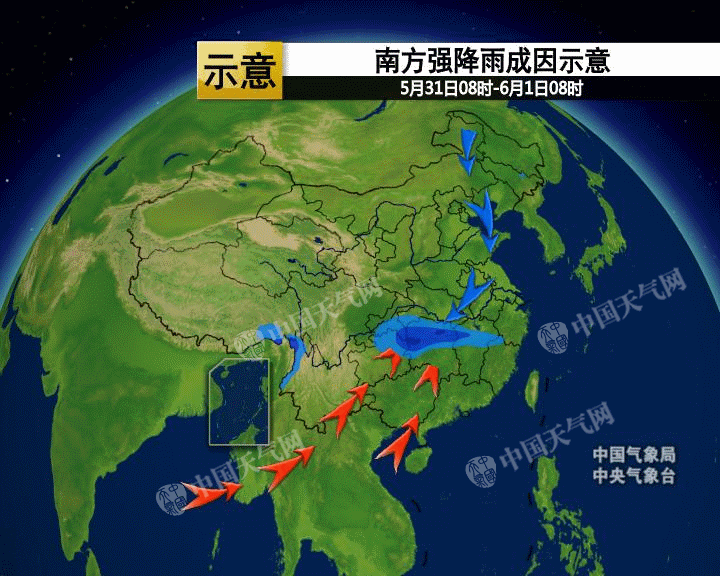 夏季风爆发 江南将迎今年来最强降雨|降雨|方翀