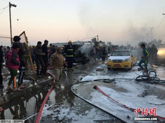资料图：当地时间2月15日，伊拉克巴格达什叶派聚居地发生一起自杀式汽车炸弹爆炸事件，导致至少12人死亡，30人受伤。