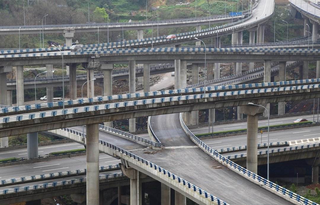 重庆新晋“网红”黄桷湾立交颜高才也高|匝道|快速路|网红_新浪新闻