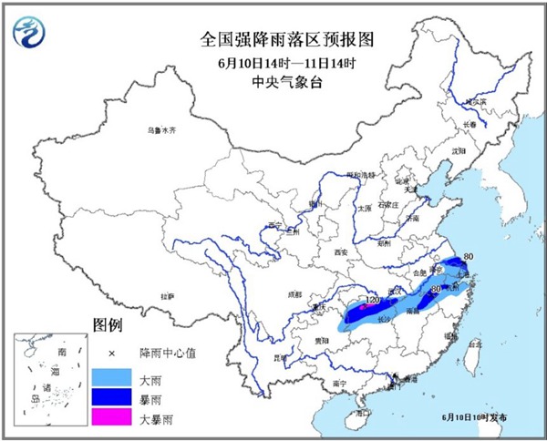 暴雨黄色预警:安徽江苏等7省区市有大到暴雨|暴