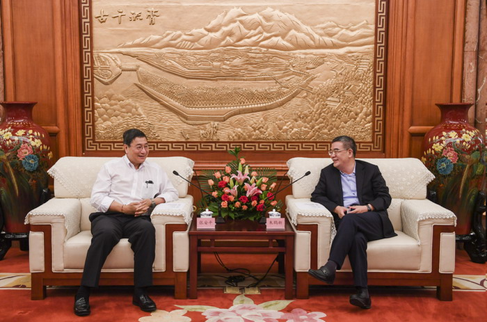 省领导会见台泥集团董事长一行|台泥|张安平|一