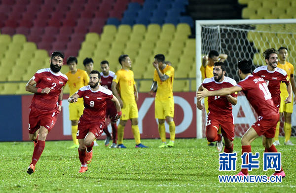 世预赛亚洲区12强赛中国队2:2憾平叙利亚
