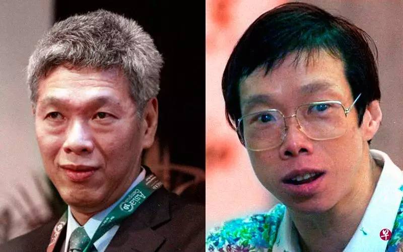 李光耀的儿子李显扬(左)和女儿李玮玲(右)