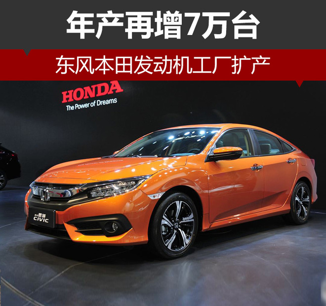 东风本田发动机工厂扩产 年产再增7万台