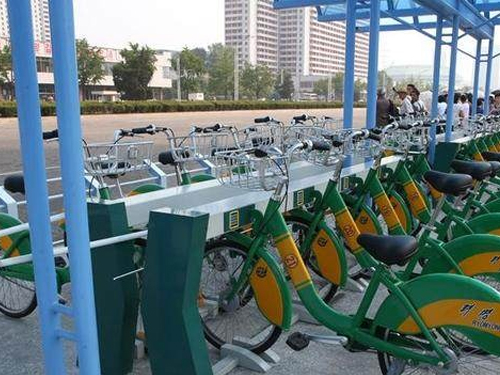 朝鲜也推共享单车:有桩、市民凭卡借还|单车|站