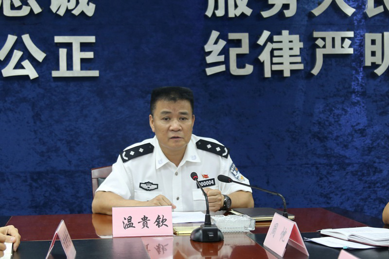 温贵钦同志出席厅政治部二季度中心组专题学习