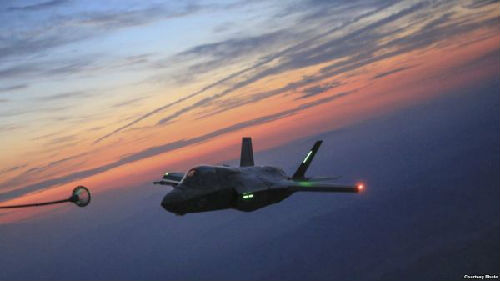 资料图：美国海军陆战队F-35B战机。