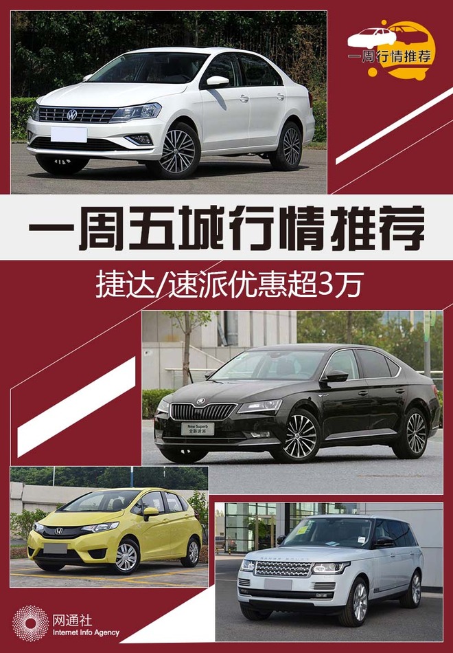 一周五城行情推荐 捷达/速派优惠超3万