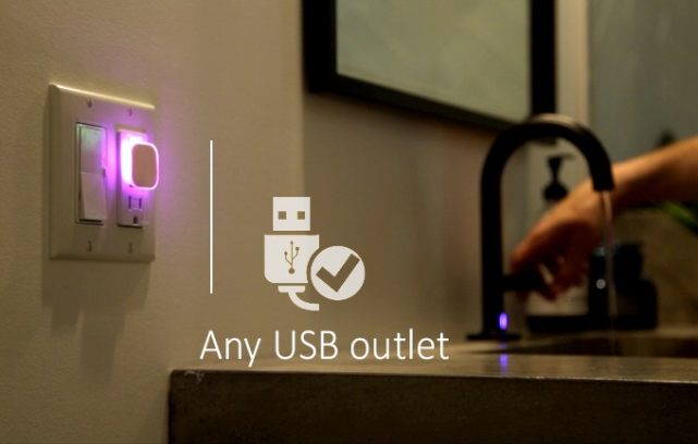 能显示通知的智能LED小夜灯晚上来通知不吵醒