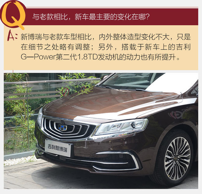 内外小改动力提升 吉利新博瑞静态体验