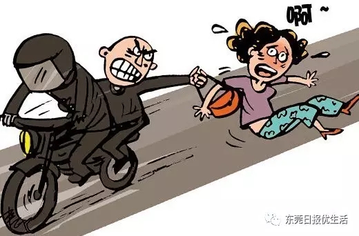 这东莞女子太牛了!被飞车抢夺之后，她徒步追赶将劫匪拉下车一顿揍
