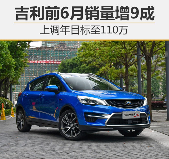 吉利前6月销量增9成 上调年目标至110万
