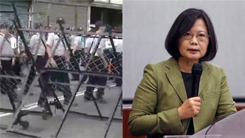 维安堪比防恐震暴!蔡英文遭批:你是领导人还