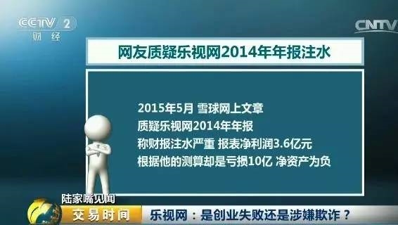 央视:带病上市、财务造假,乐视是创业失败还是