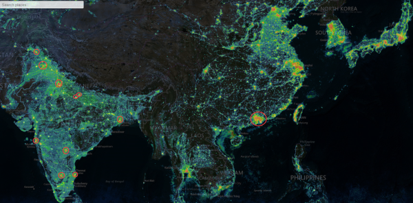 夜间卫星图看发达程度 为何印度比中国亮灯面积大？