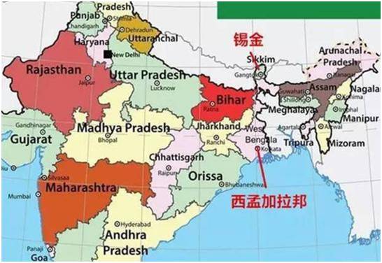 不过,这个地区的印度军队的补给,则是通过锡金南边紧邻的[西孟加拉邦