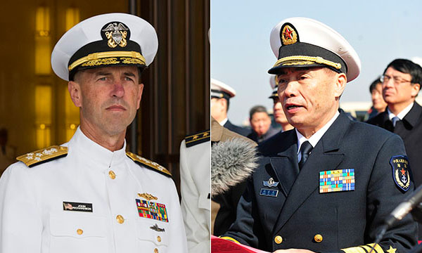 海军司令员沈金龙与美海军作战部长通话,谈推