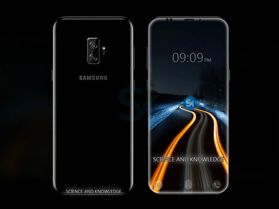 三星S9再曝光:99%屏占比+双摄 指纹识别在屏