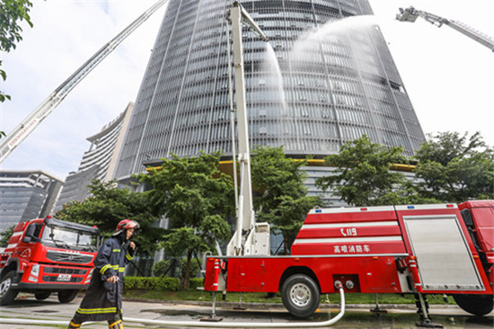 省消防总队跨域演练高层灭火|火灾|建筑|特勤