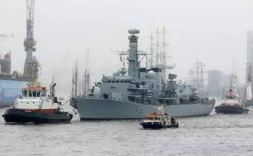 ▲英国海军护卫舰“HMS钢铁公爵”号