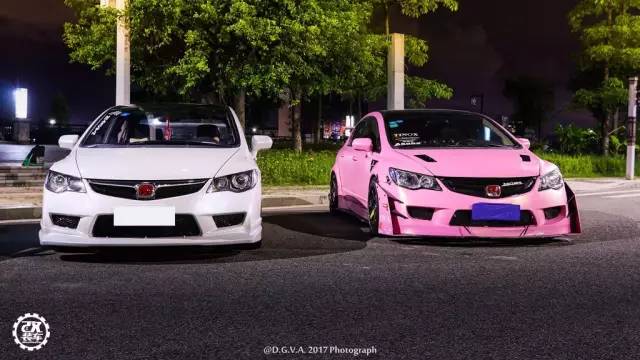 东莞车友花5万元买了辆本田思域,改装宽体之后真是又粉又炸!