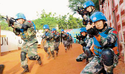  图为中国驻马里维和部队。 　　来源：中国军网